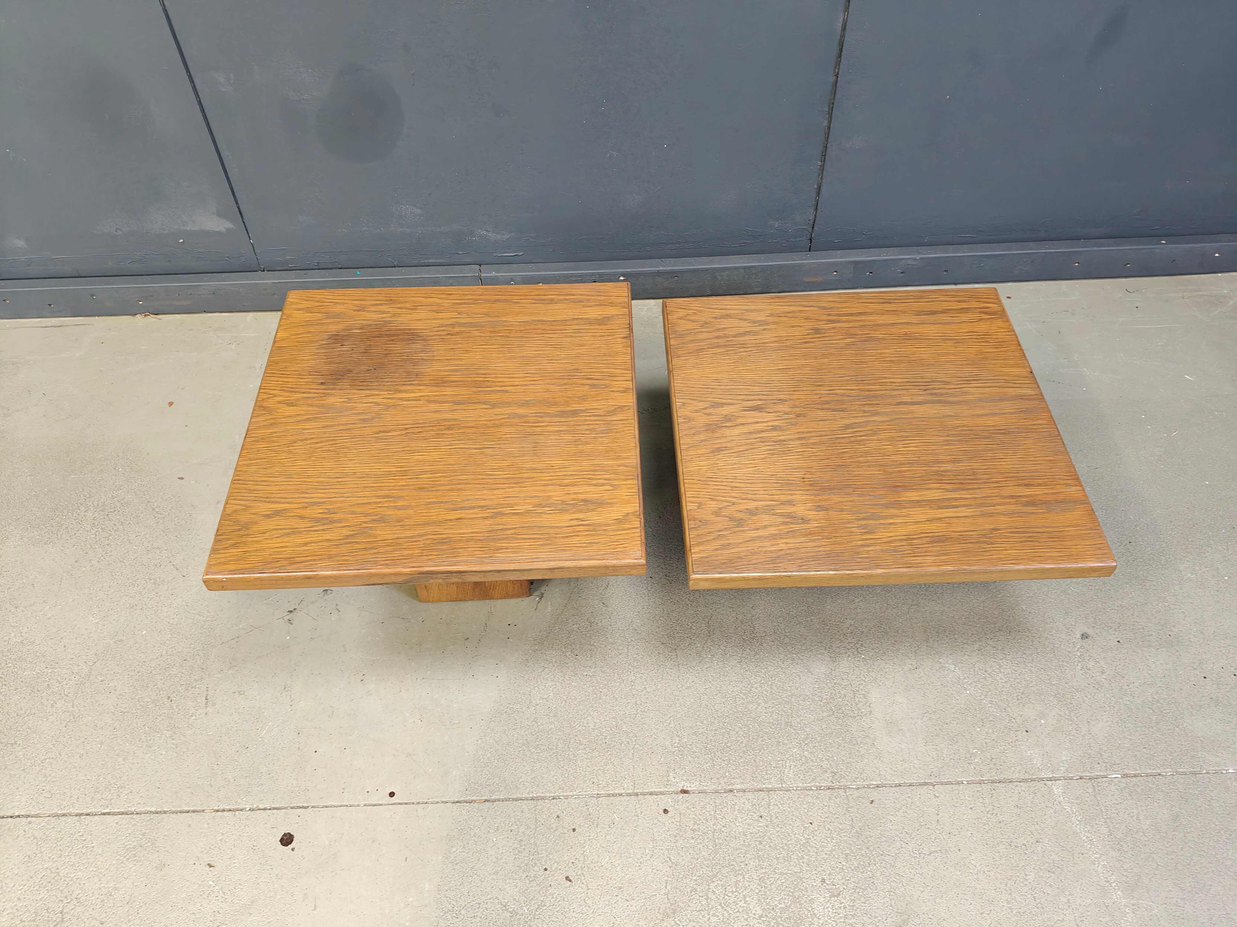 Pair of vintage wooden coffee or side tables, 1960s