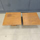 Pair of vintage wooden coffee tables from the 1960s.