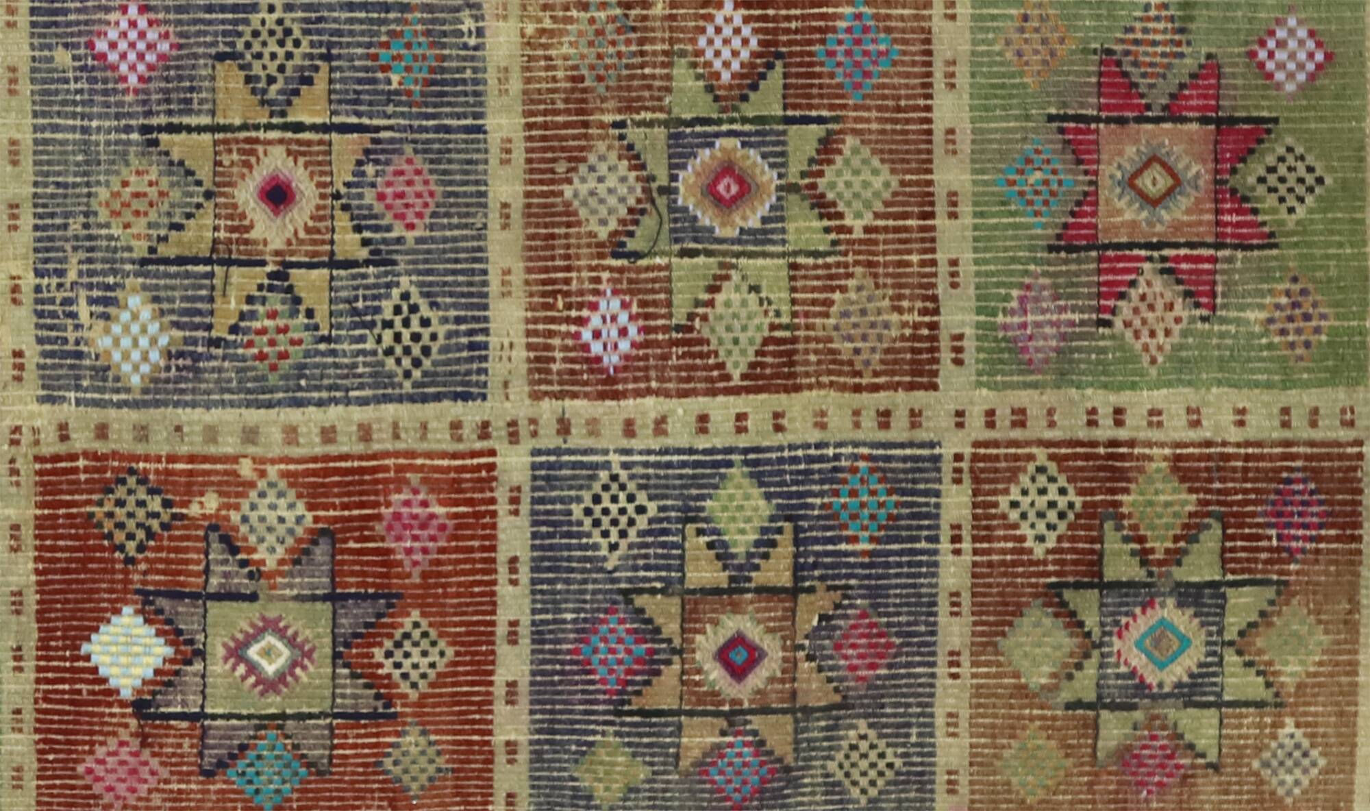 Turkish Anatolian Handmade Vintage Area Kilim Rug 340 cm x 80 cm