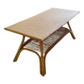 Bamboo rattan coffee table