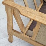 1970s, Danish 3 seater sofa, original very good condition, wool, oak.