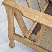 1970s, Danish 3 seater sofa, original very good condition, wool, oak.