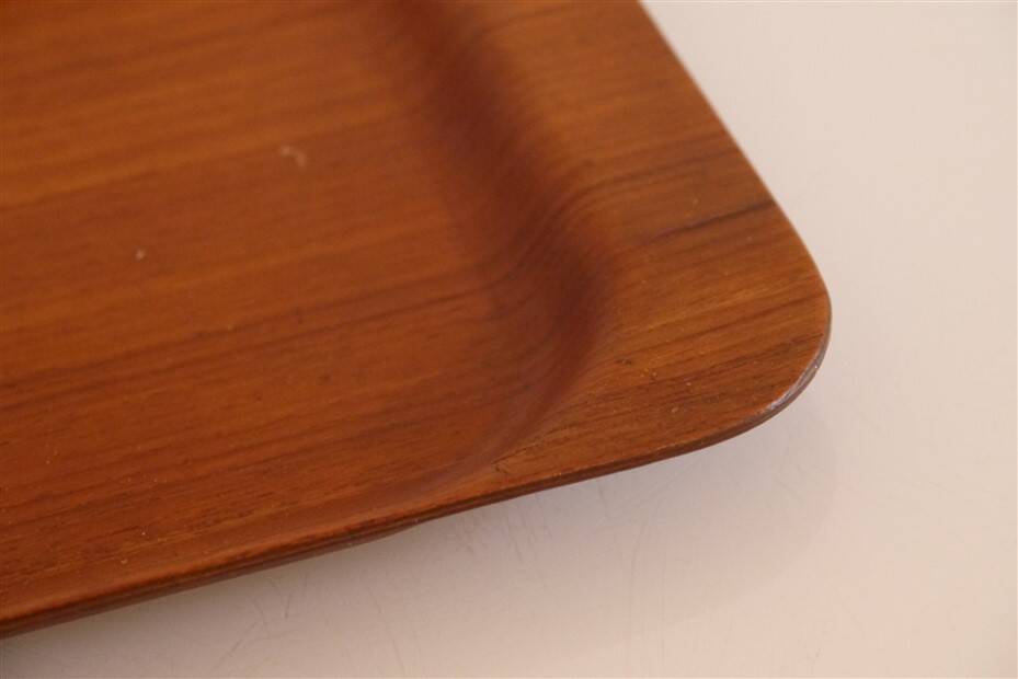 Plateau vintage scandinave en teck