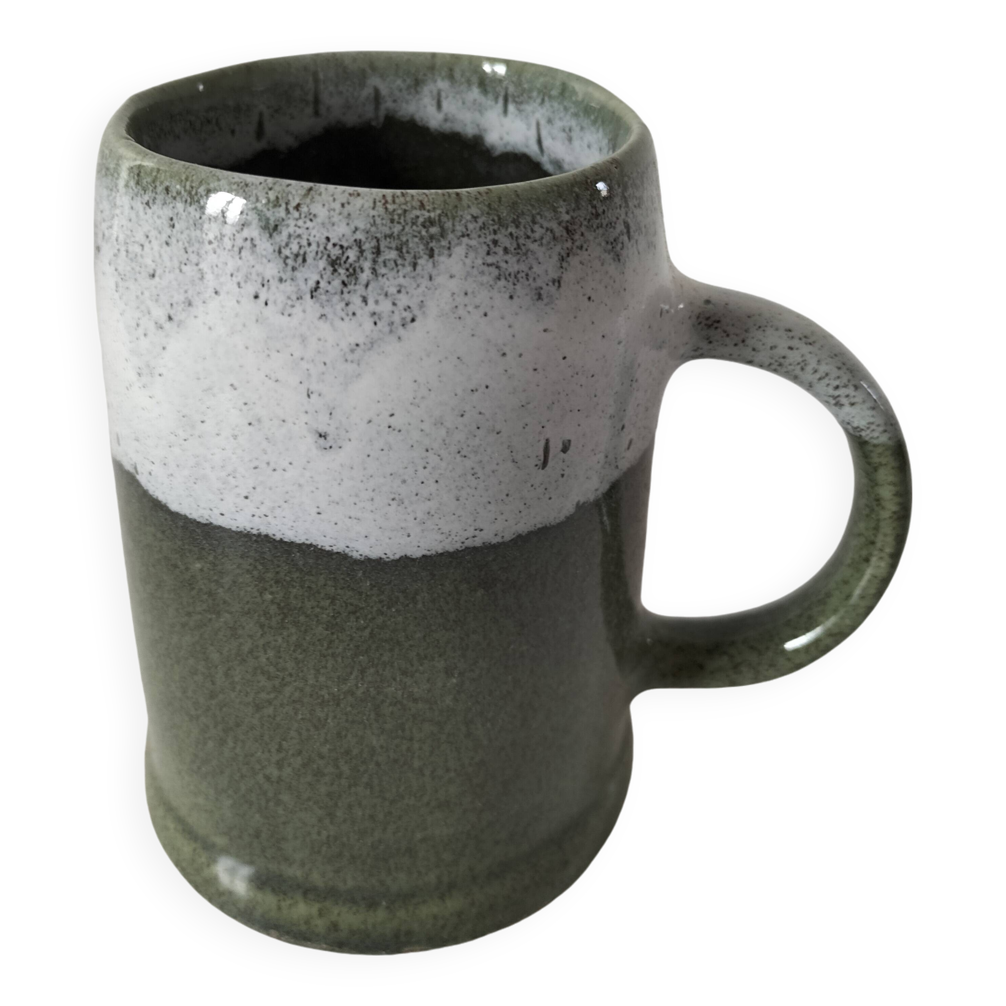 Glazed earthenware mug