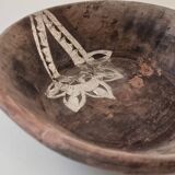 Ancien parat / plateau Indien en bois.