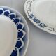 Lot of 4 antique earthenware plates from 1950, Saint Amand - plates bl