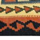 Tapis Kilim fait main pour chambre à coucher, en laine tissée à plat, motif géométrique rouille, 293 × 210 cm