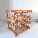Vintage beech wine rack bottle holder