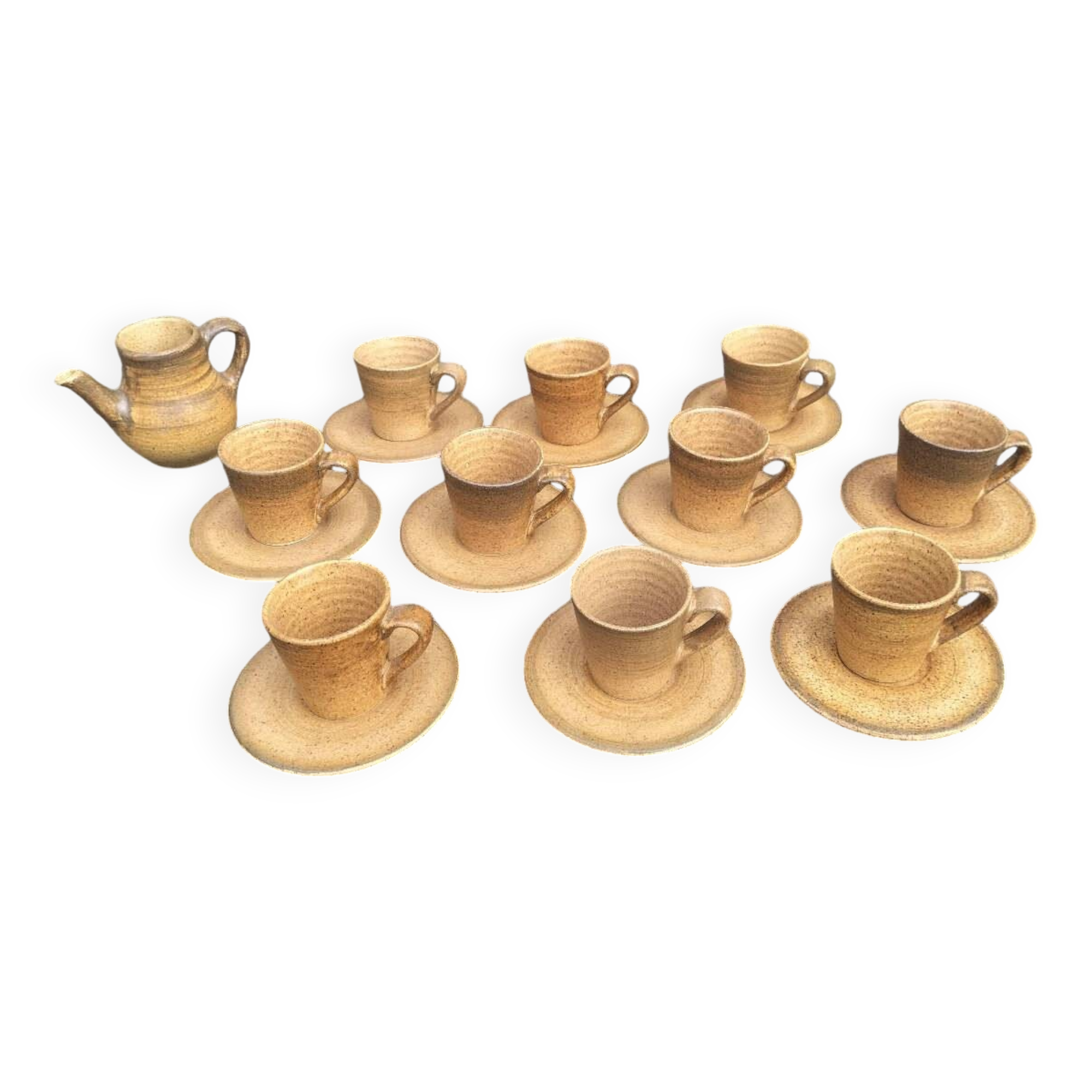 Set of ten Longchamps coffee cups
