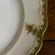 Vintage large round green porcelain serving platter with gold trim from Lim