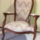 Large fauteuil voltaire "en violon" louis-philippe en noyer