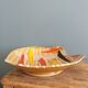 Fruit bowl, ceramic dish Vercor Vallauris style 60s 70s