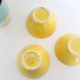 6 yellow bowls Moulin des Loups