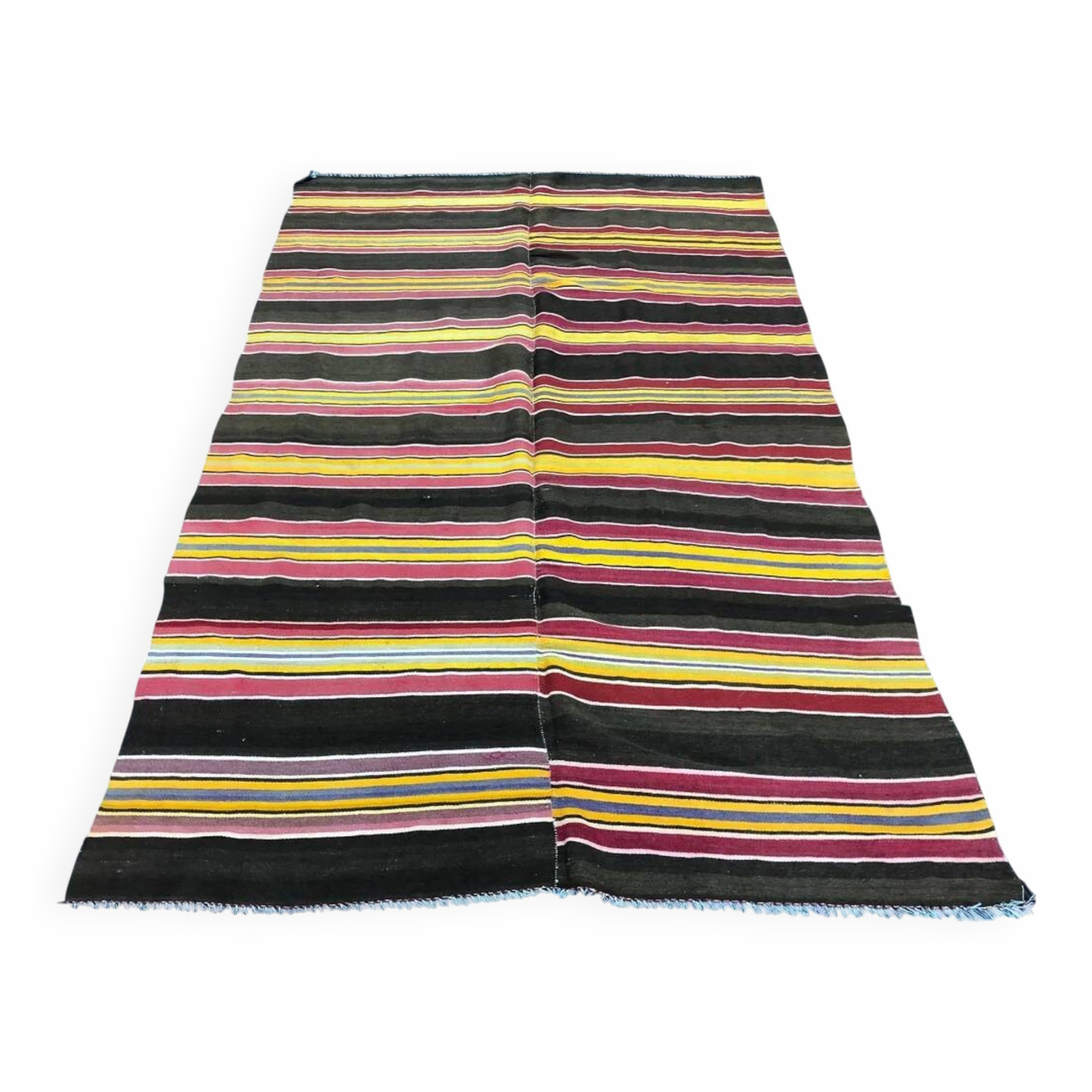 Vintage Handwoven Tribal Kilim Rug