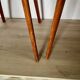 Pair of vintage chairs, in wood & green fabricpair of vintage chairs, in