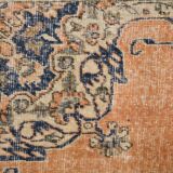 5x9 Navy Blue & Peach Oriental Persian Rug, 168x284Cm