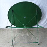Old metal folding garden table