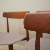 Set of four teak chairs, Danish design, 1960s, designer: H.W. Klein