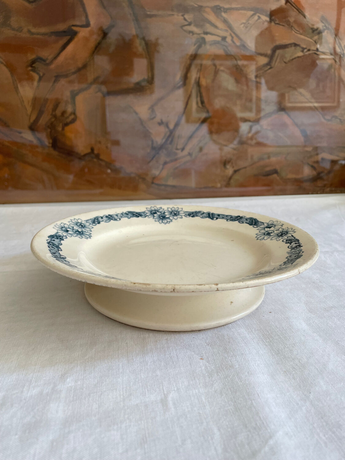 Hollow plate 1900 Terre de Fer B.H.V. Denise Longchamp