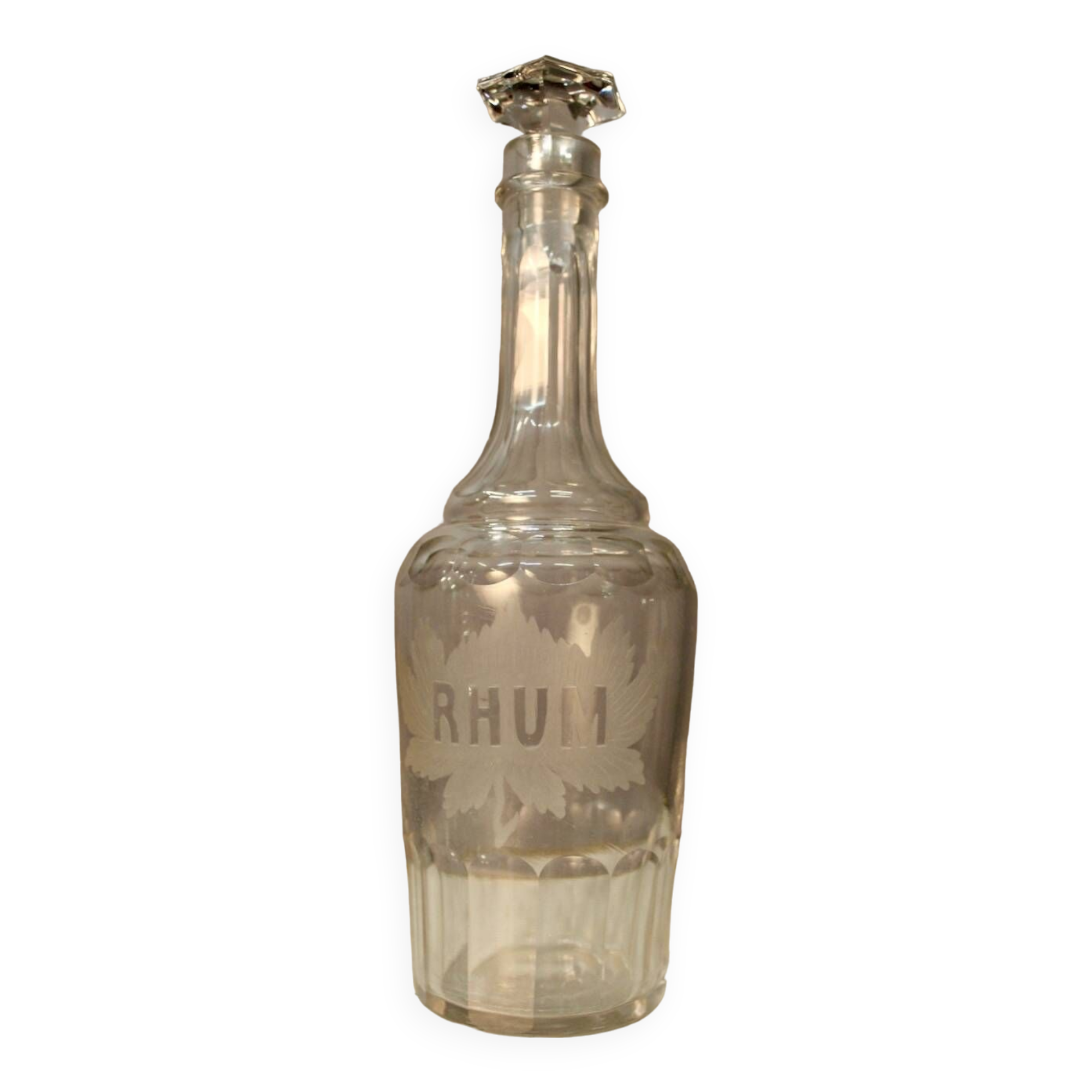 “Rum” cut crystal bottle