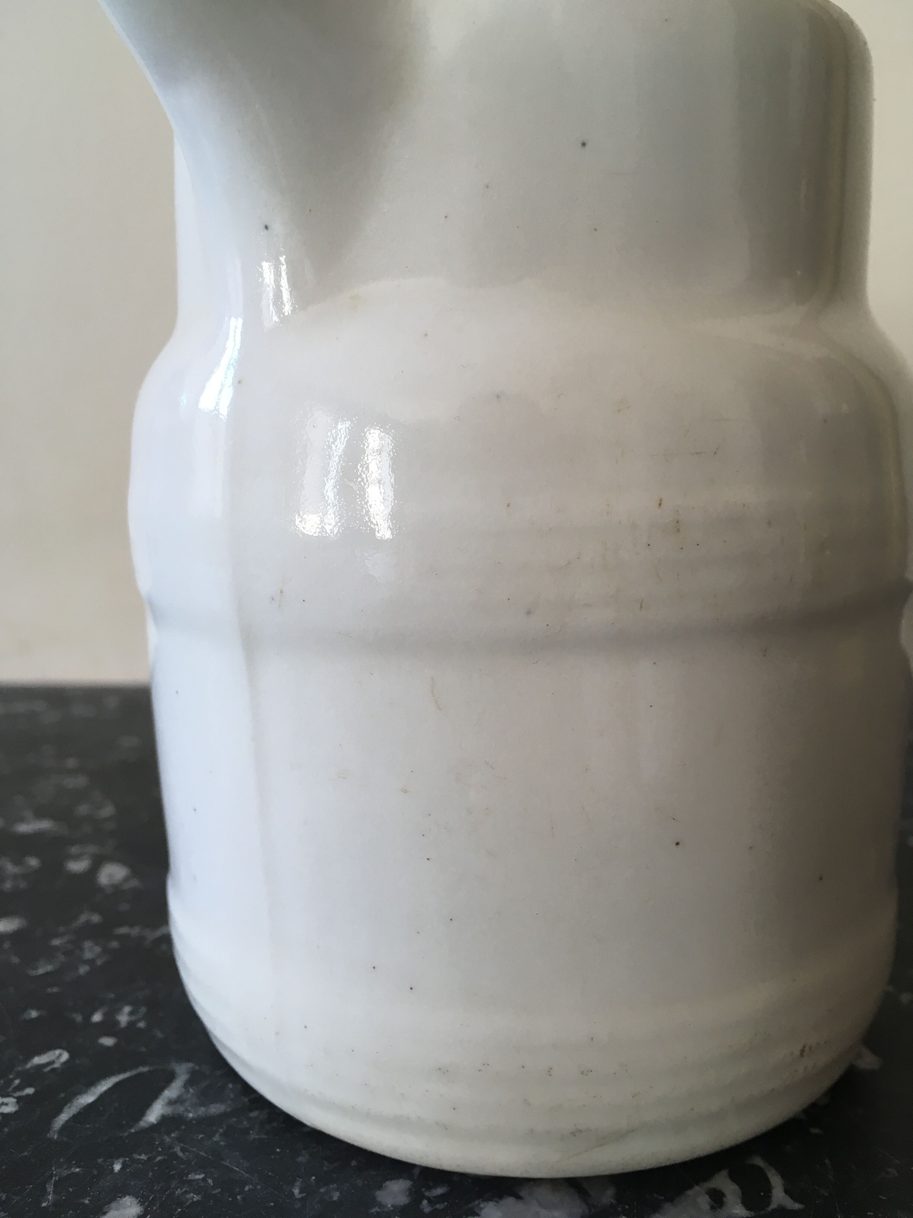 Pitcher in white fire porcelain by P. Precieux