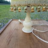 Lampe rétro années 60/70 en pierre – abat-jour