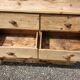 Antique fir wood workshop cabinet with drawers