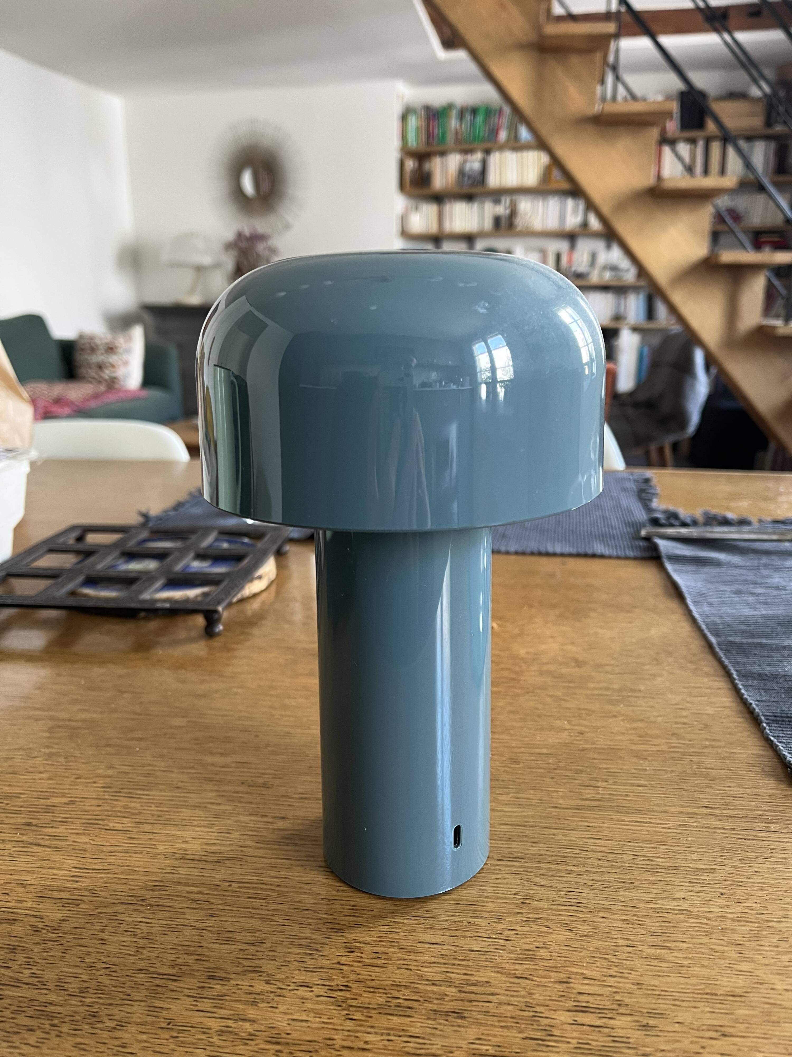 Bellhop Table Lamp Blue Gray Rechargeable Flos