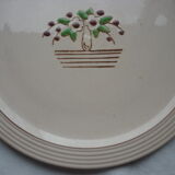 Plat a tarte en faience de Longwy
