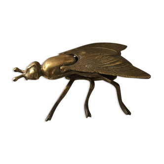 Original ashtray in the shape of a fly in brass