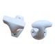 Set of 2 white porcelain coat hooks