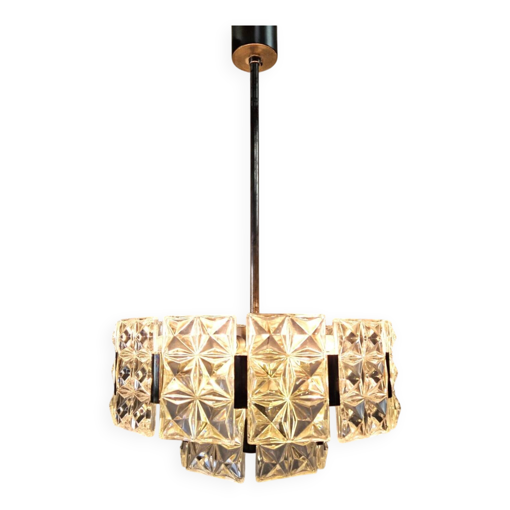 Vintage Hillebrand crystal chandelier, 1960s
