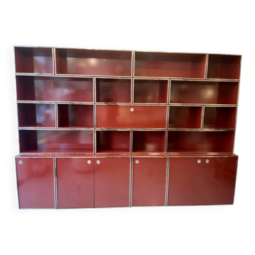 Modular vintage shelf attributed to Willy Rizzo Mario Sabot Italy 1970s
