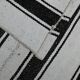 Black and white striped kilim rug 60 x 213 cm