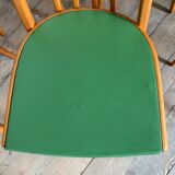 6 vintage green chairs
