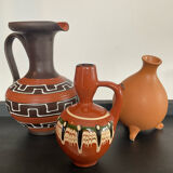 Trio of vintage ceramic vases
