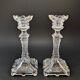 Antique German Crystal Candle Holders (1900-1930) Fenne Glashütte
