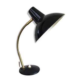 Black and brass vintage Aluminor lamp