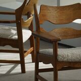 Henning Kjærnulf, Lounge Chairs "Razorblade", Danish design from the mid-century, 1960s.