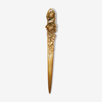 Bronze letter opener signed R.janeto