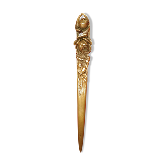 Bronze letter opener signed R.janeto