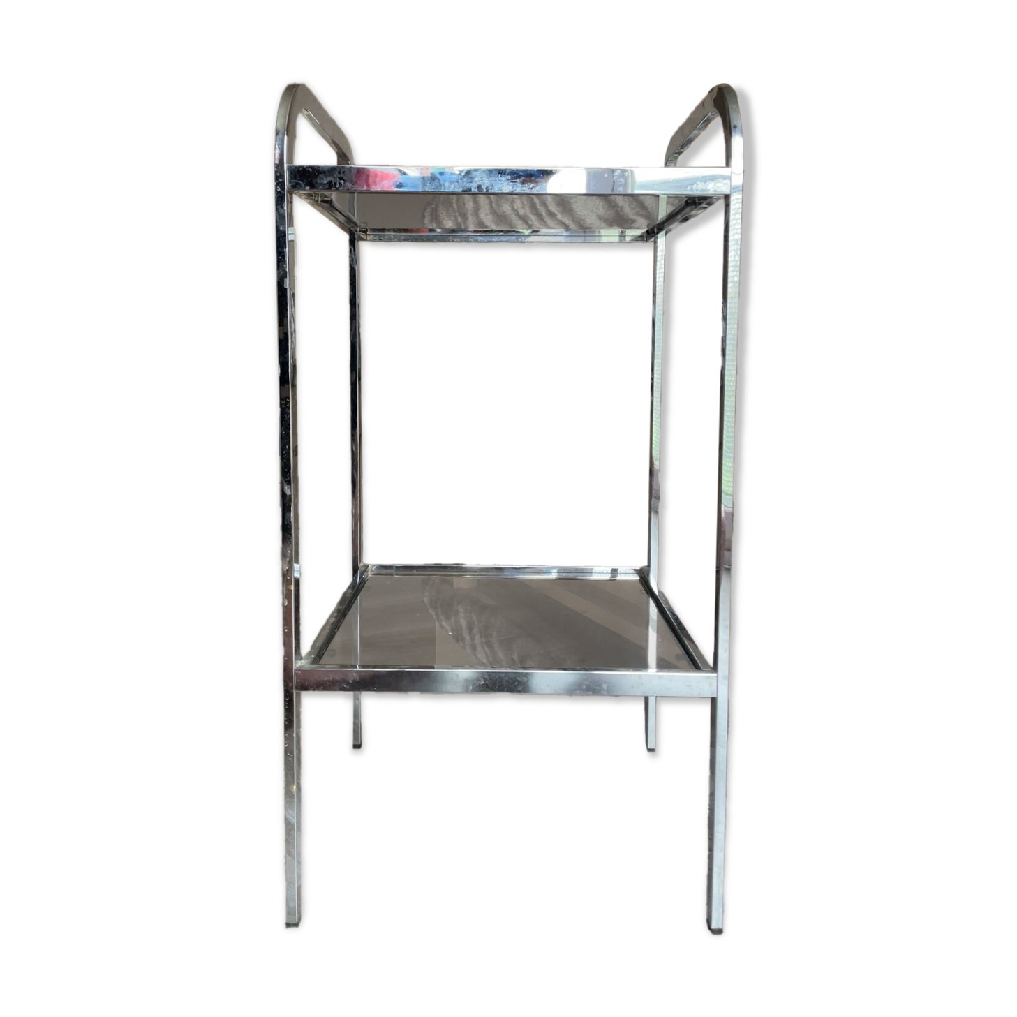 Sellette étagère vintage vers 1970 chromée