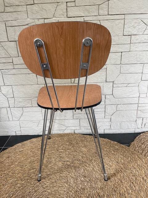 Vintage formica chairs with eiffel compass legs
