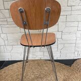 Vintage formica chairs with eiffel compass legs