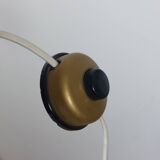 Lampadaire vintage style spatial, ampoule Temde, verre opale chromé.