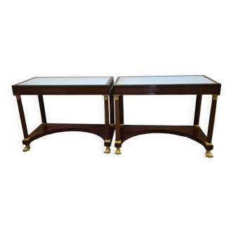 Exceptional pair of Suede chests of drawers circa 1800
