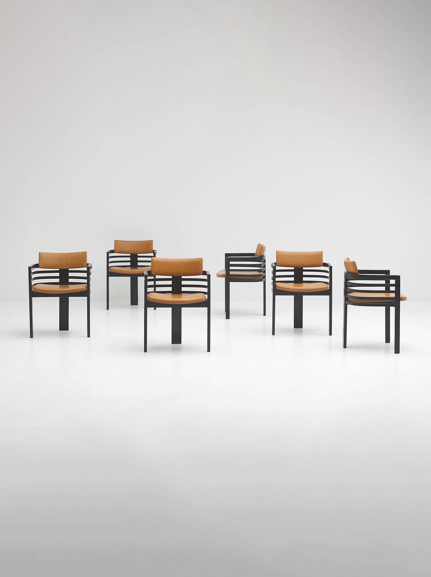 6 chaises de salle à manger par Jean Batenburg pour MI années 1970
