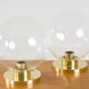 Set of 2 glass sconces from Kamenický Šenov, 1950s