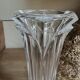 Antique crystal vase on stand