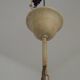 French Vintage 3 Light Lavender Lily Chandelier with Glass Shades 5480